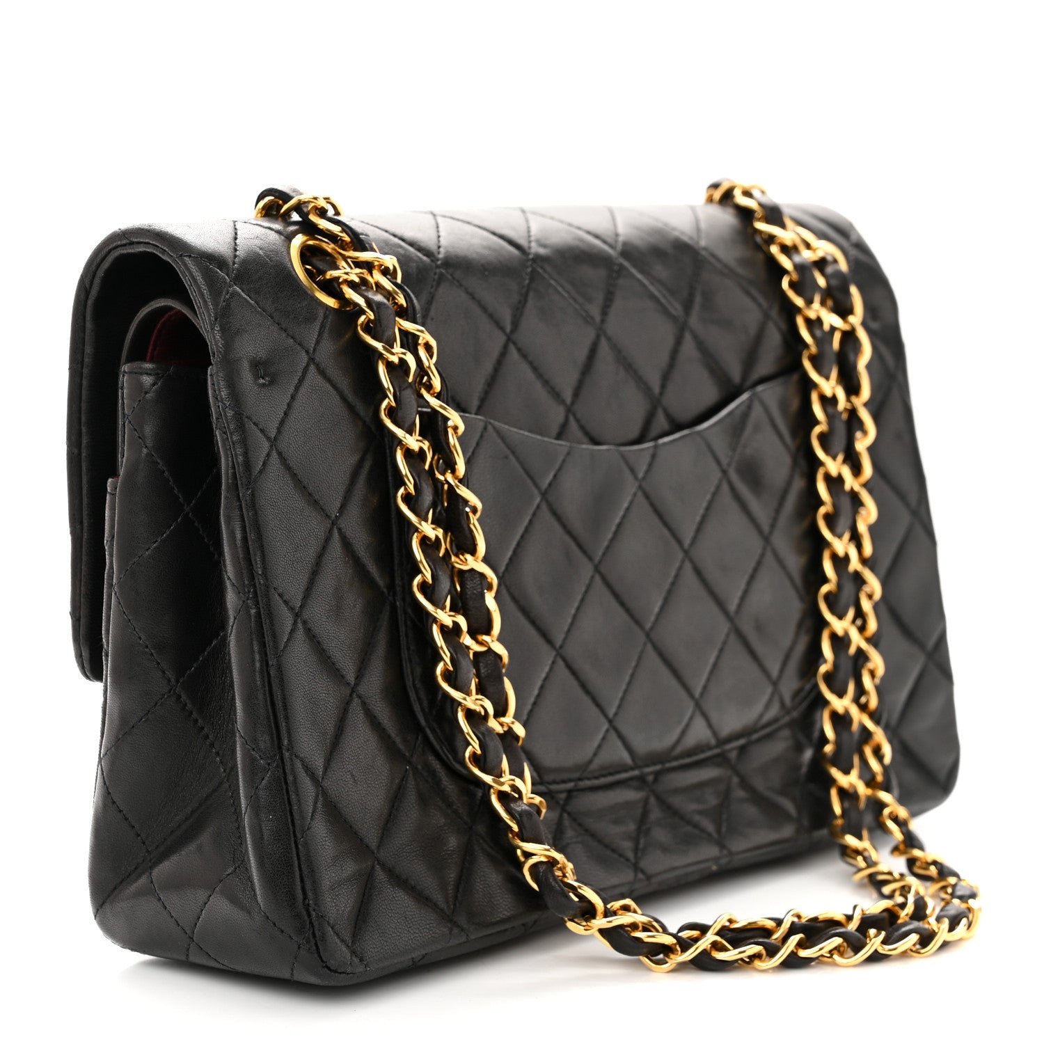 Chanel Lambskin Quilted Medium Double Flap Black 2 of 13