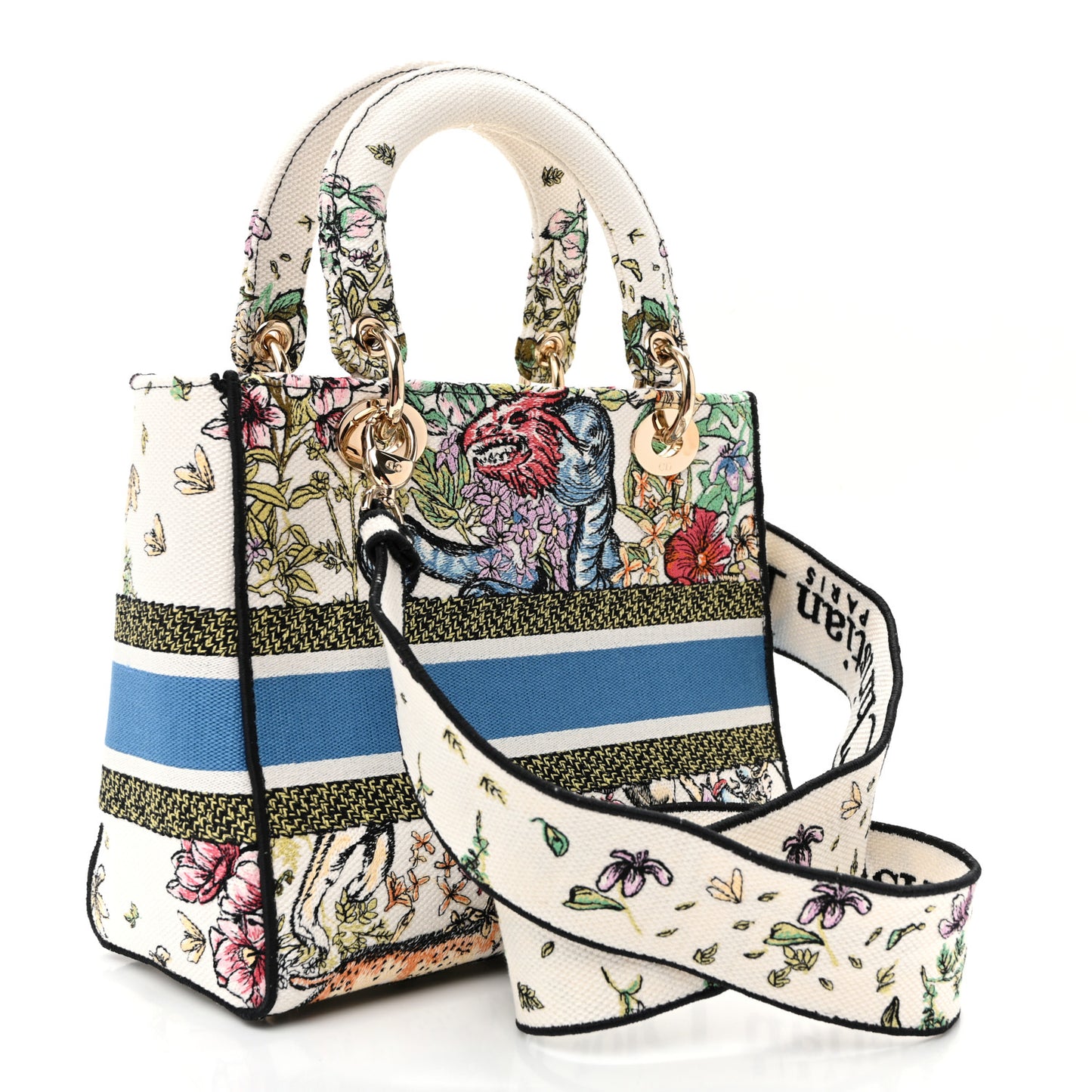 Canvas D-Constellation Embroidered Medium Lady D-Lite Latte Multicolor