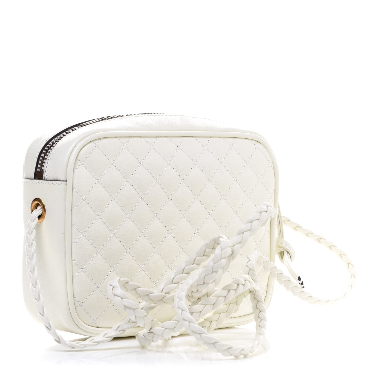 Gucci Calfskin Web Trapuntata Mini Shoulder Bag Off White 2 of 10