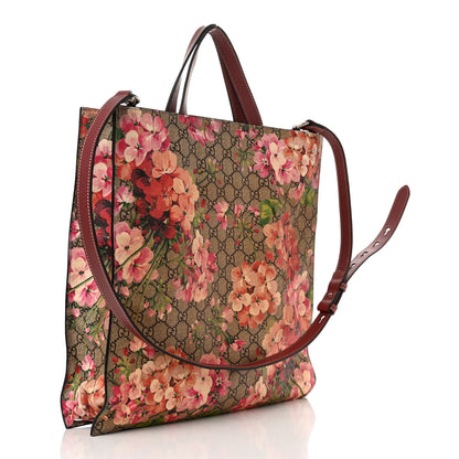 Gucci Soft GG Supreme Monogram Blooms Vertical Tote Beige Multicolor Dry Rose 4 of 11