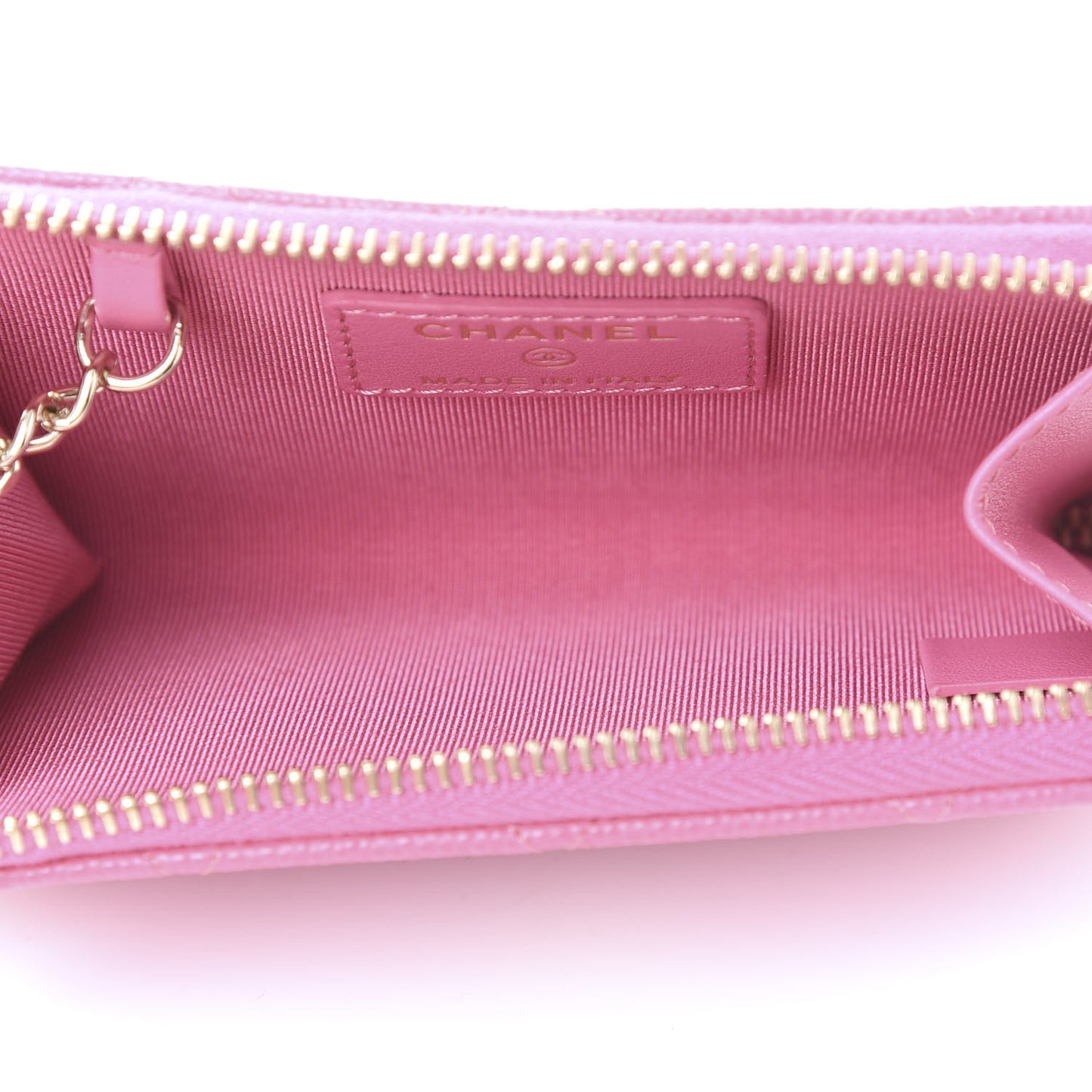 Caviar Quilted Key Holder Case Pink