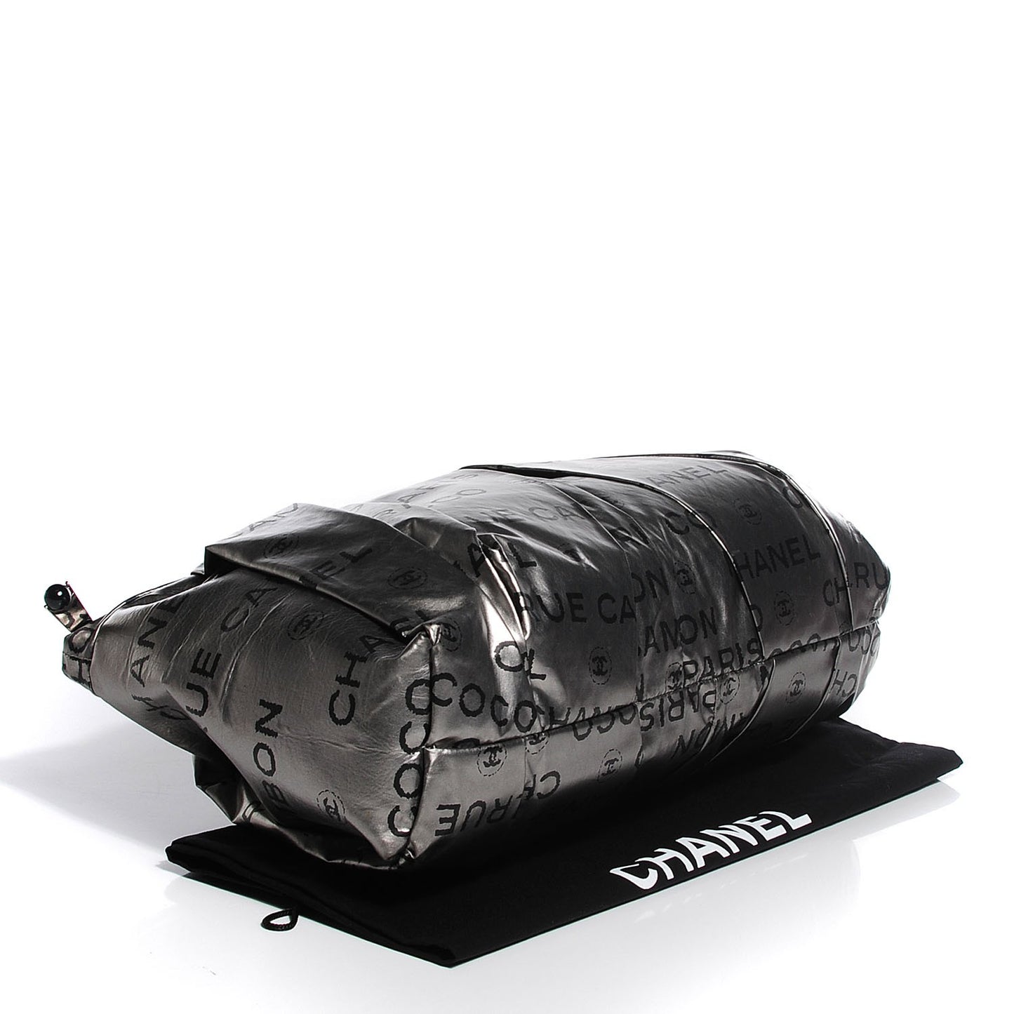Coated Canvas Unlimited Clutch Dark Silver