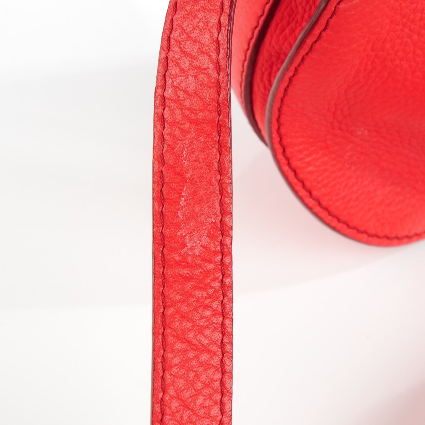 Calfskin Mini Marcie Round Crossbody Bag Red