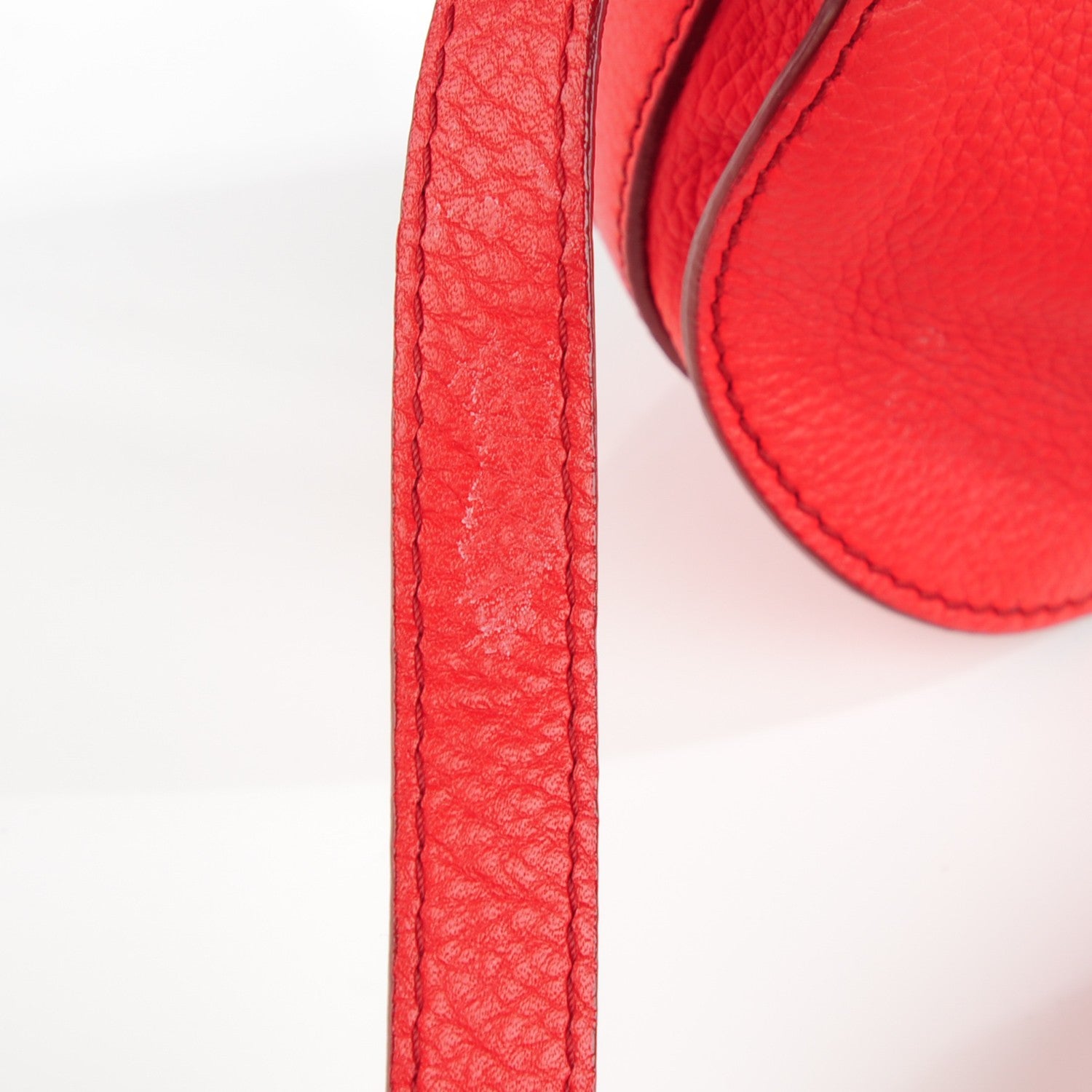 Chloe Calfskin Mini Marcie Round Crossbody Bag Red 9 of 9