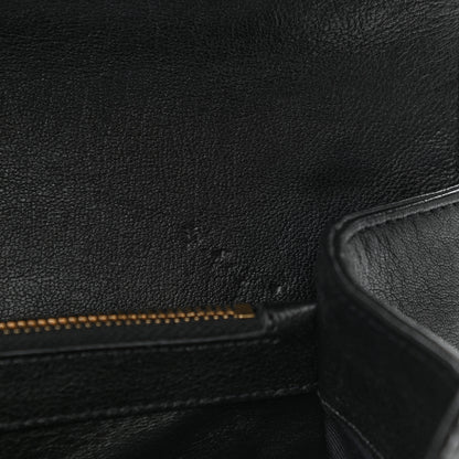 Saint Laurent Sheepskin Matelasse Chevron Monogram Large College Satchel Black 11 of 11