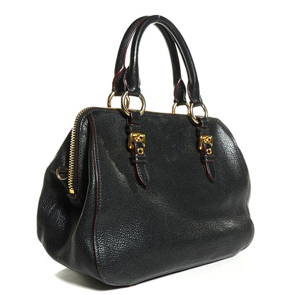 Miu Miu Goatskin Madras Bauletto Nero Black 3 of 8