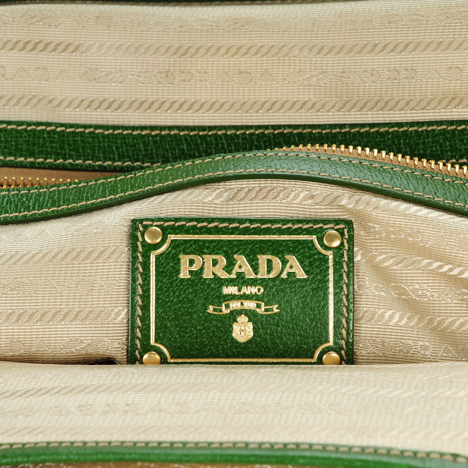 Prada Canapa Stampata Frame Bag Larice 6 of 8