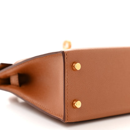 Hermes Madame Calfskin Matte Alligator Mini Kelly Sellier Touch 20 Gold 8 of 10