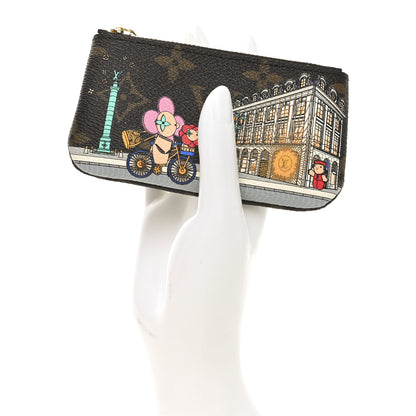 Louis Vuitton Monogram 2022 Christmas Animation Paris Key Pouch Pink 2 of 8