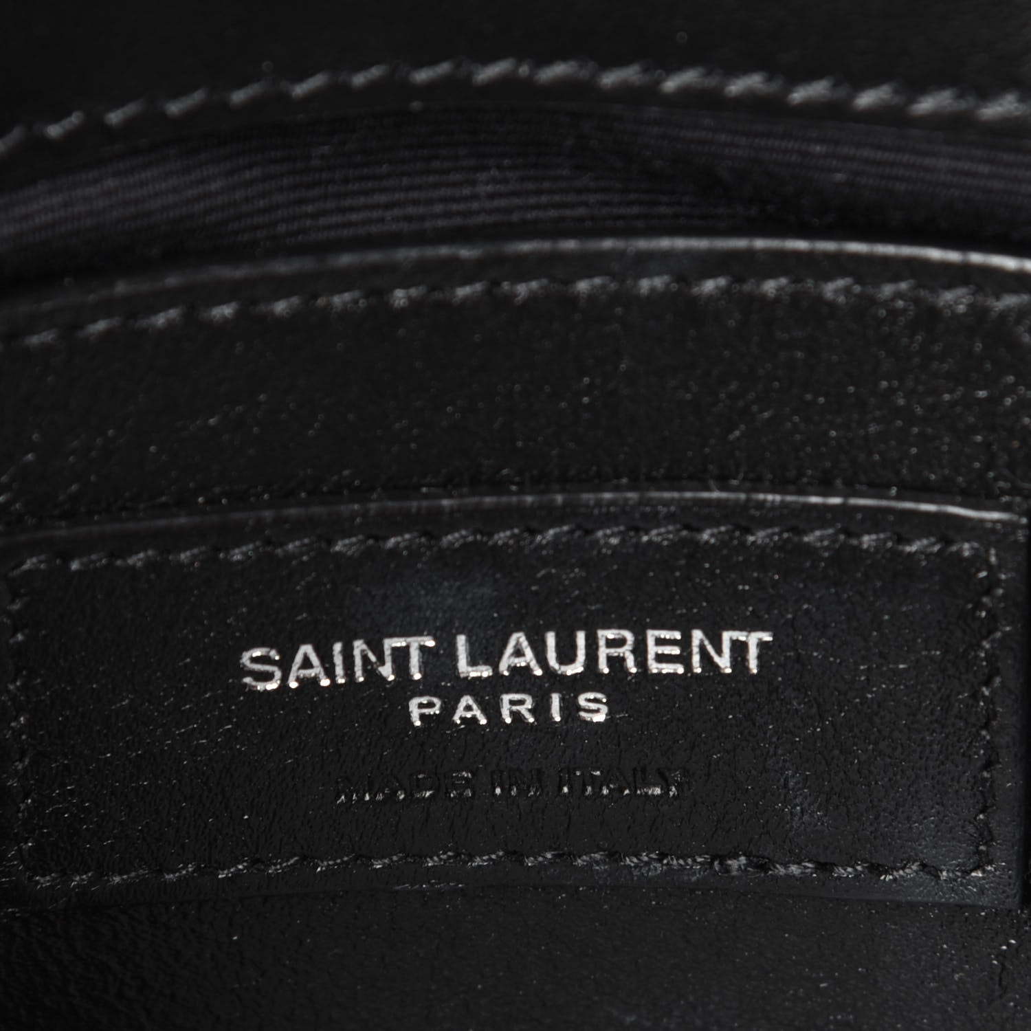 Saint Laurent Calfskin Y Quilted Monogram Small Loulou Chain Satchel Black 7 of 11