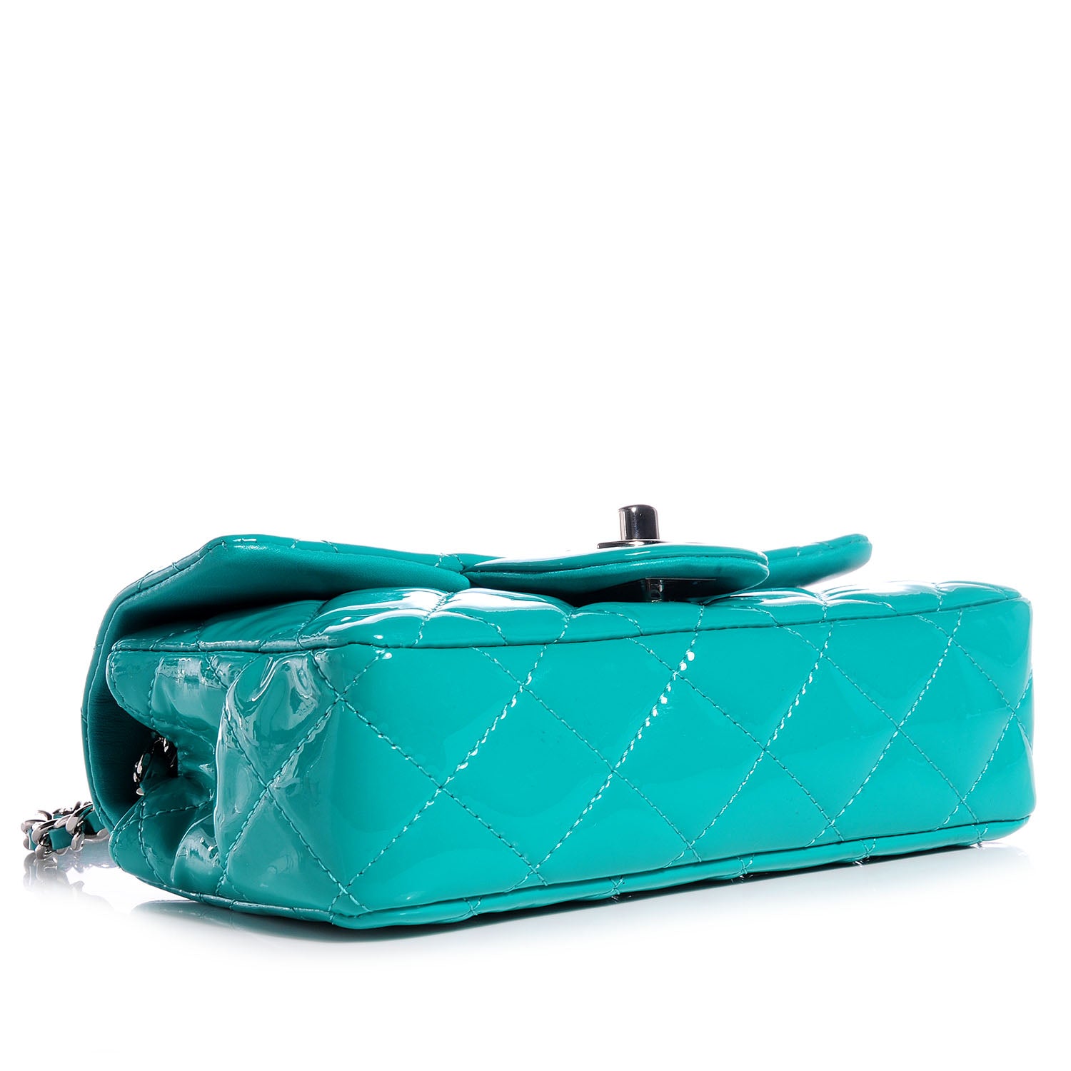 Chanel Patent Quilted Extra Mini Flap Green 4 of 8
