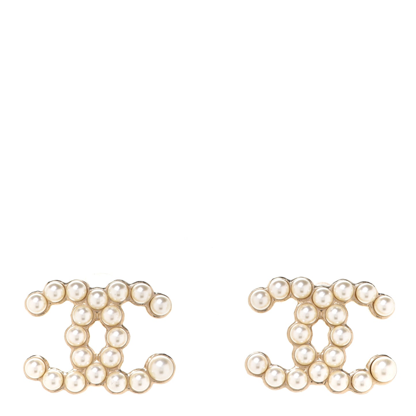 Pearl CC Earrings Light Gold