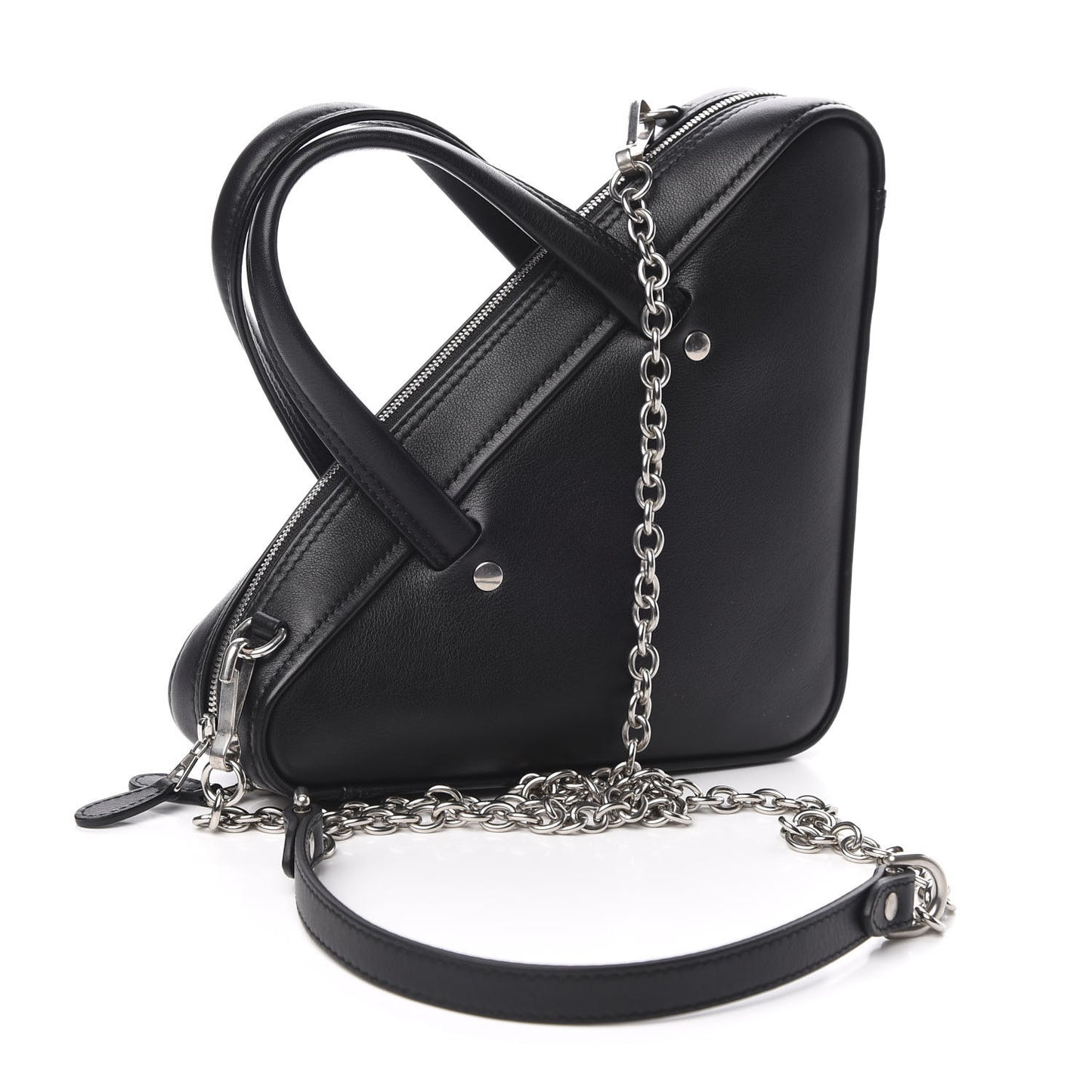 Calfskin XS Triangle Chain Duffle Black