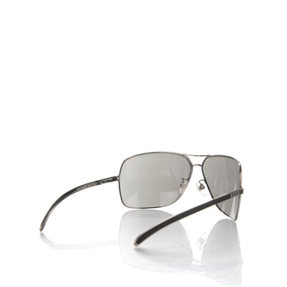 Chanel Aviator Sunglasses 4141-Q Silver Black 3 of 6