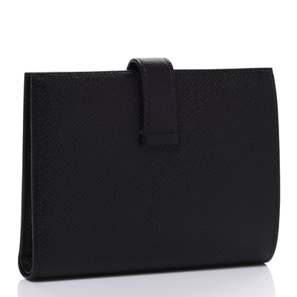 Hermes Epsom Monochrome Bearn Compact Wallet Black 3 of 8