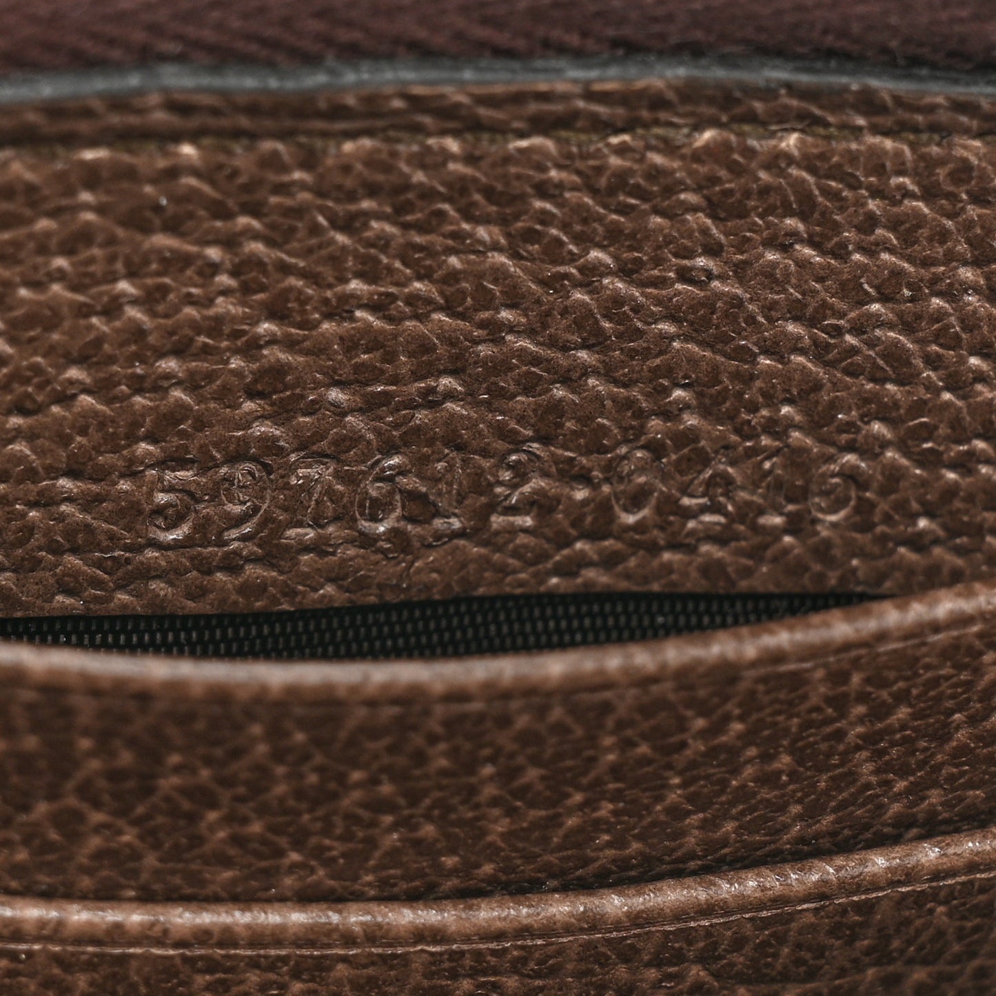GG Supreme Monogram Web Ophidia Zip Around Wallet Brown