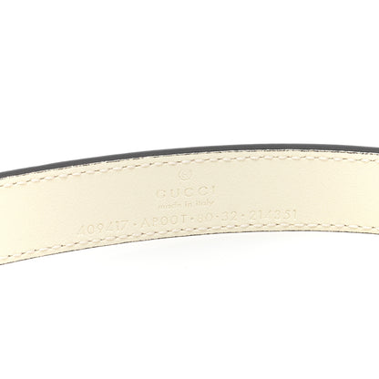 Gucci Calfskin Double G 20mm Belt 80 32 Mystic White 4 of 5