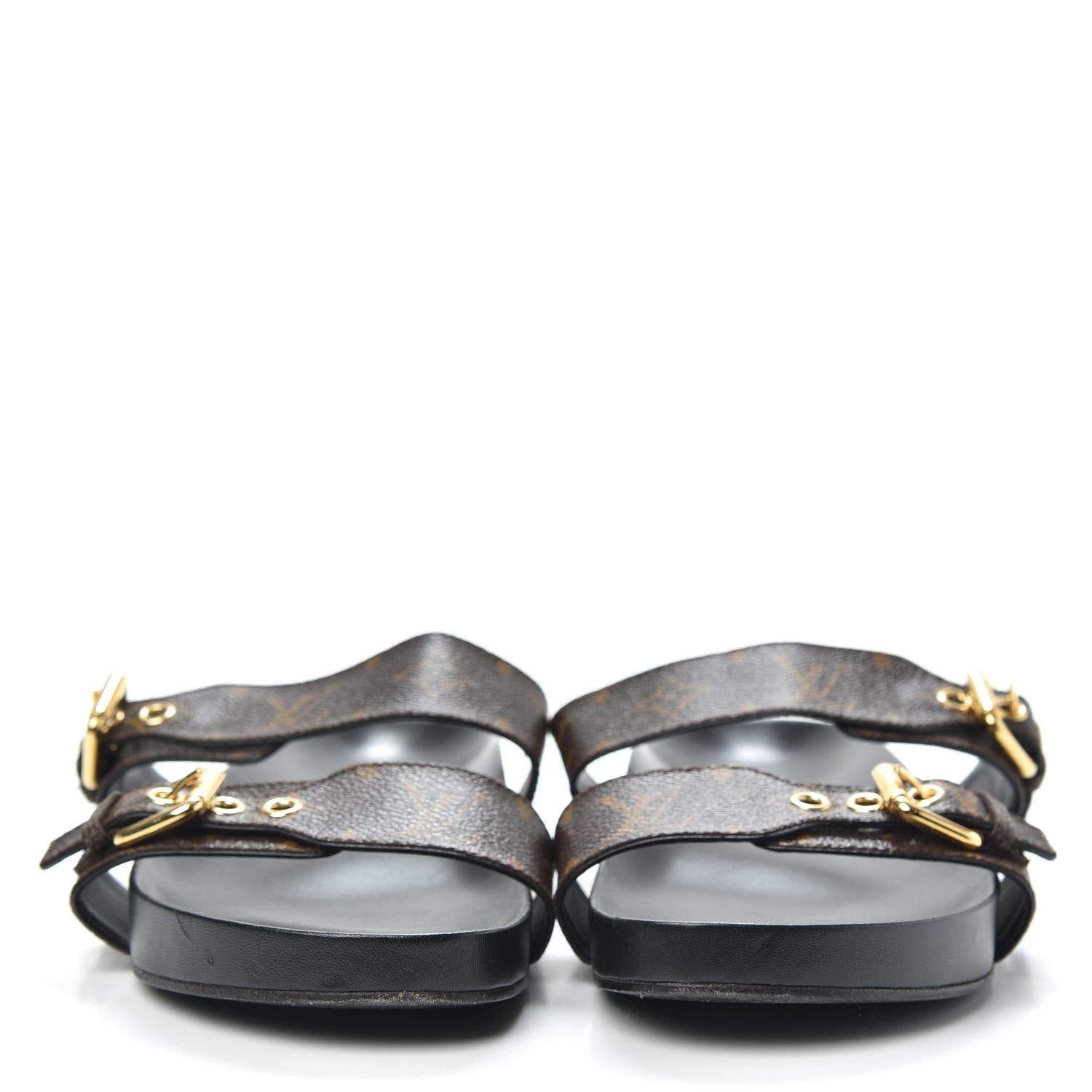 Louis Vuitton Monogram Bom Dia Mule Sandals 39 Black 2 of 8