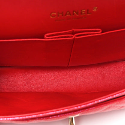 Chanel Iridescent  Caviar Quilted Medium Double Flap Red 5 of 11