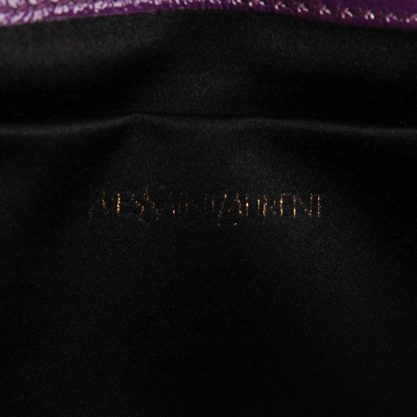 Textured Patent Monogram Large Belle De Jour Clutch Purple