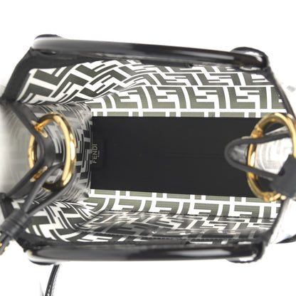 Fendi TPU FF Vitello Century Plexiglass Small Runaway Shopper Tote Black 5 of 12