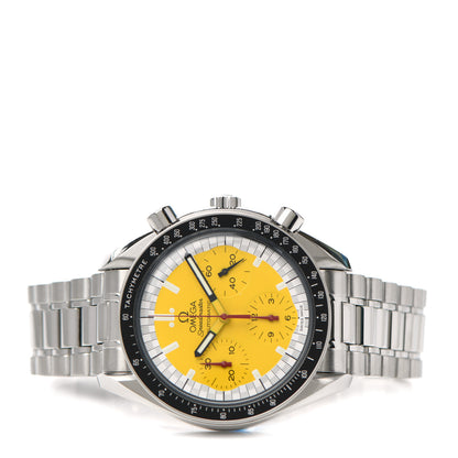 Omega Stainless Steel 39mm Speedmaster Schumacher Chronograph Automatic Watch Yellow 3510.12.00 2 of 4