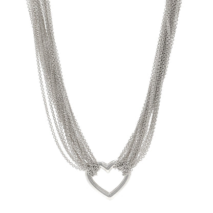 Tiffany Sterling Silver Heart Multi Chain Toggle Necklace 1 of 4