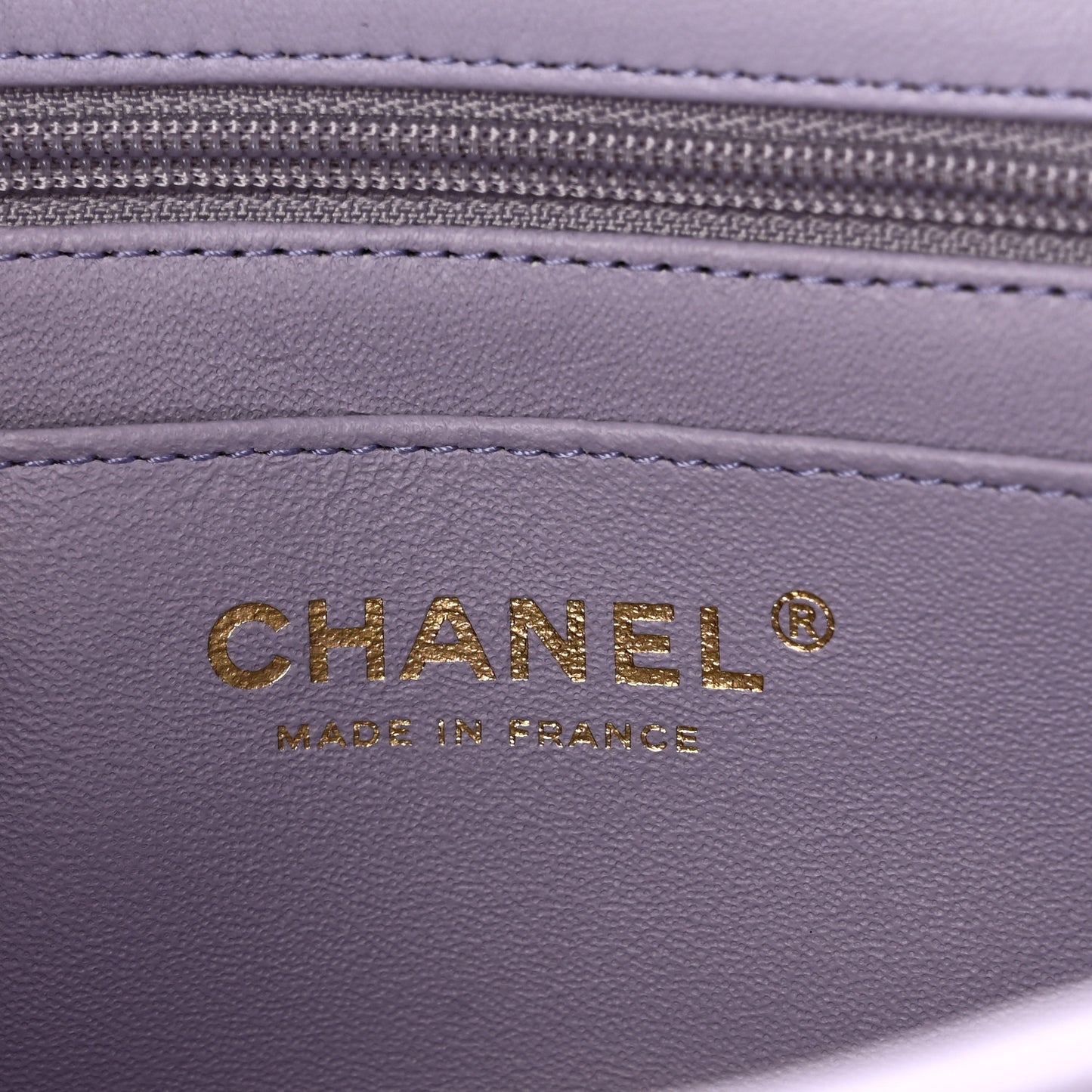 Lambskin Quilted Mini Top Handle Rectangular Flap Light Purple