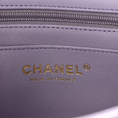 Chanel Lambskin Quilted Mini Top Handle Rectangular Flap Light Purple 6 of 11