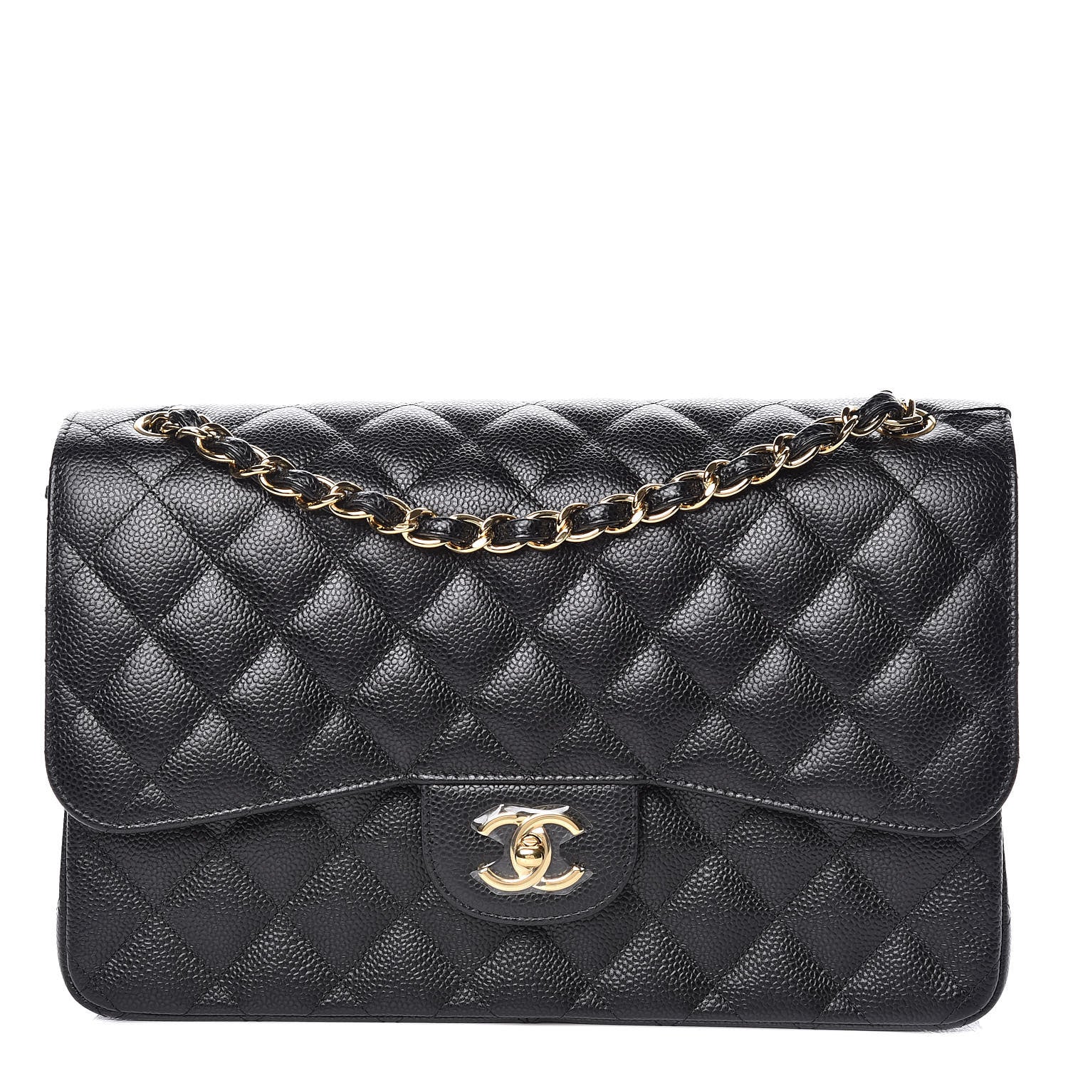 Chanel Caviar Quilted Jumbo Double Flap Black 1 of 9