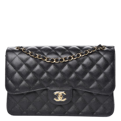 Chanel Caviar Quilted Jumbo Double Flap Black 1 of 9