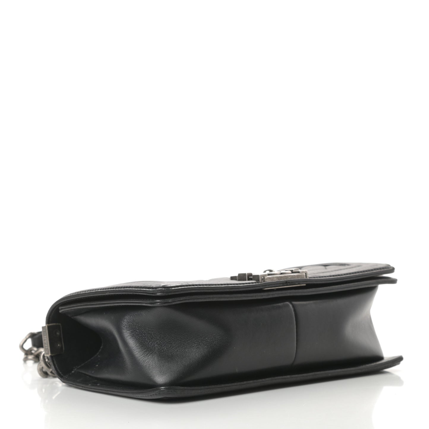 Lambskin Quilted Medium Boy Flap Black