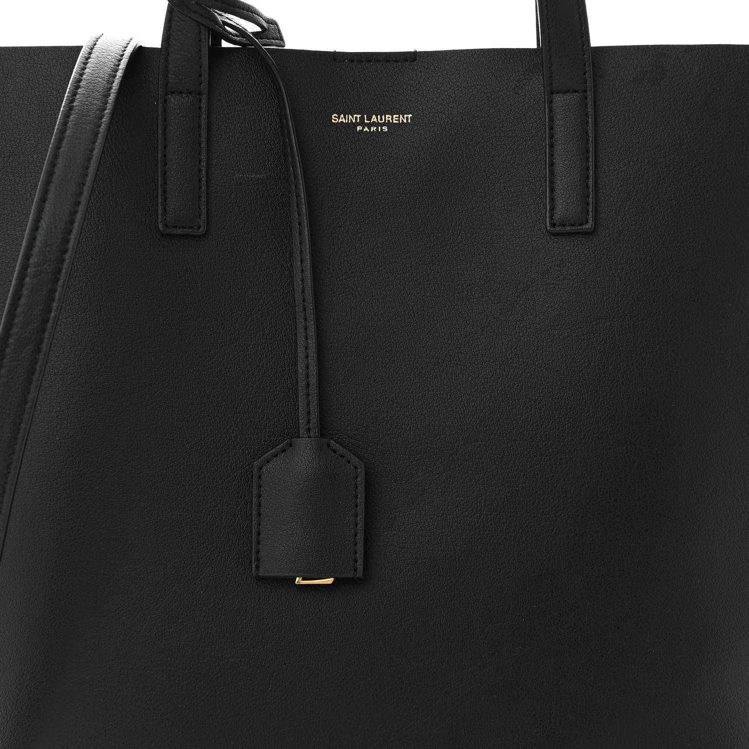 Saint Laurent Calfskin Toy Shopping Tote Black 8 of 10