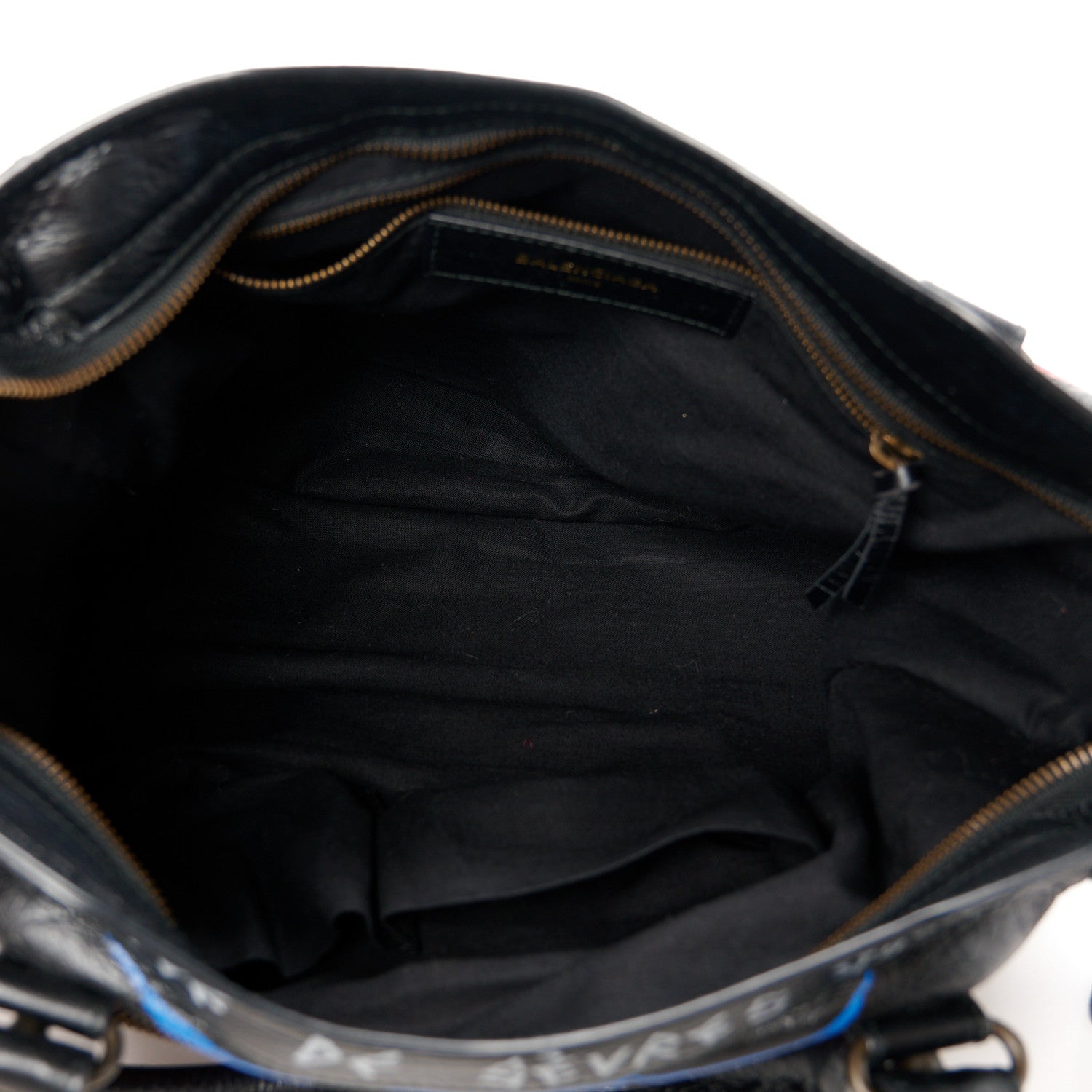 Balenciaga Agneau Graffiti All Over Classic Hardware City Black Vert Rouge 6 of 11
