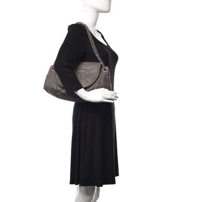 Chanel Caviar Large Half Moon Flap Taupe 2 of 10