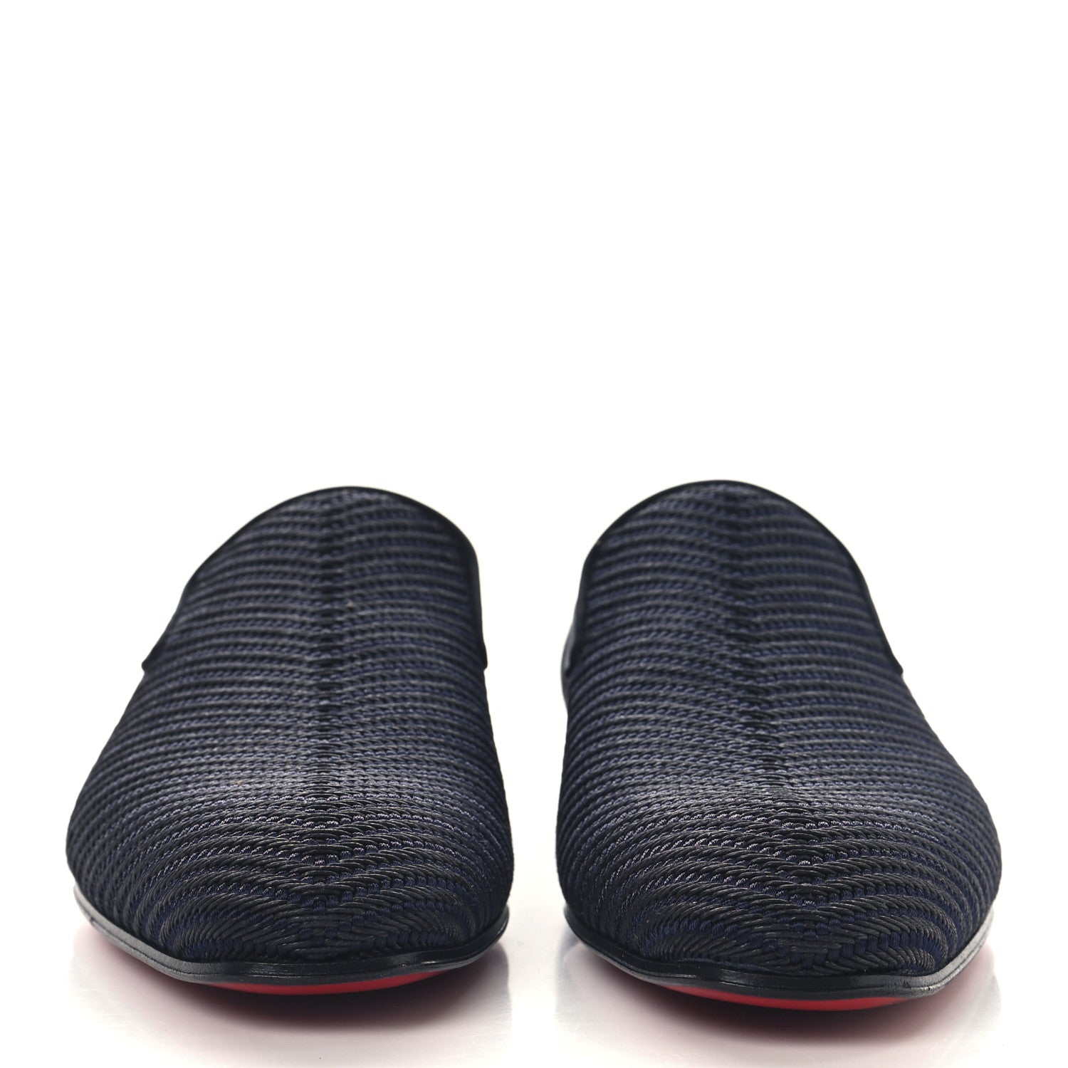 Christian Louboutin Tresse Cruising Mens Dandelion Flat Loafers 43 Black Navy 3 of 9