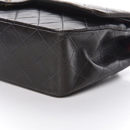 Chanel Lambskin Quilted Medium Double Flap Black 17 of 18