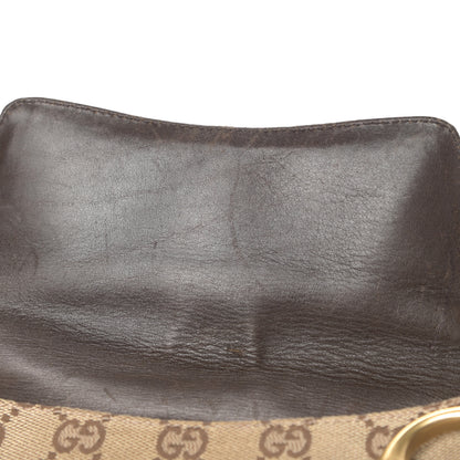 Gucci Monogram Studded Horsebit Clutch Dark Brown 13 of 15