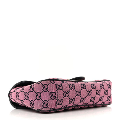 Gucci Monogram Multicolor Matelasse Diagonal Small GG Marmont Shoulder Bag Pink Blue 7 of 25