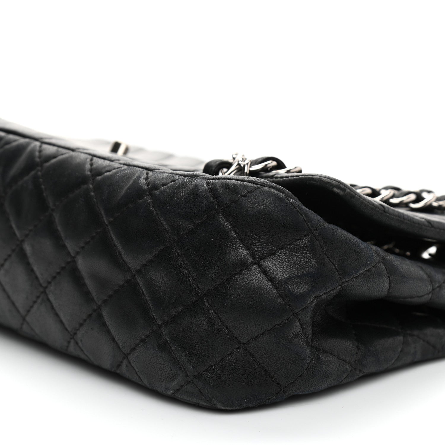 Chanel Lambskin Chevron Quilted Single Flap Black 10 of 11