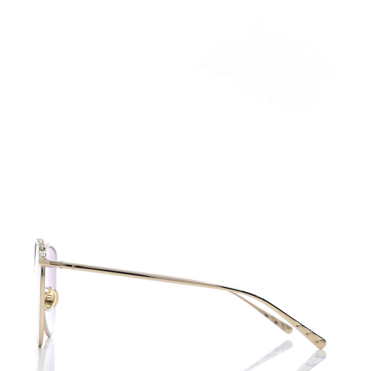 Metal Crystal Sunglasses 4258-B Gold