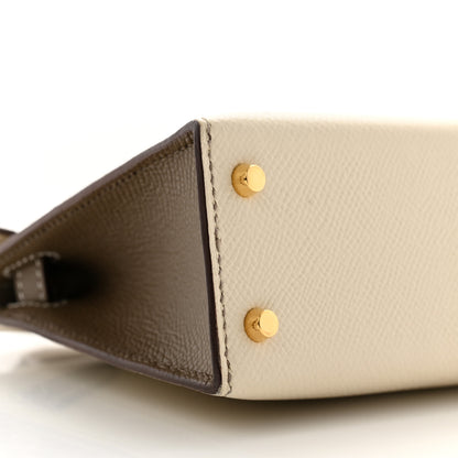 Hermes Epsom Horseshoe Mini Kelly Sellier 20 Craie Etoupe 9 of 12