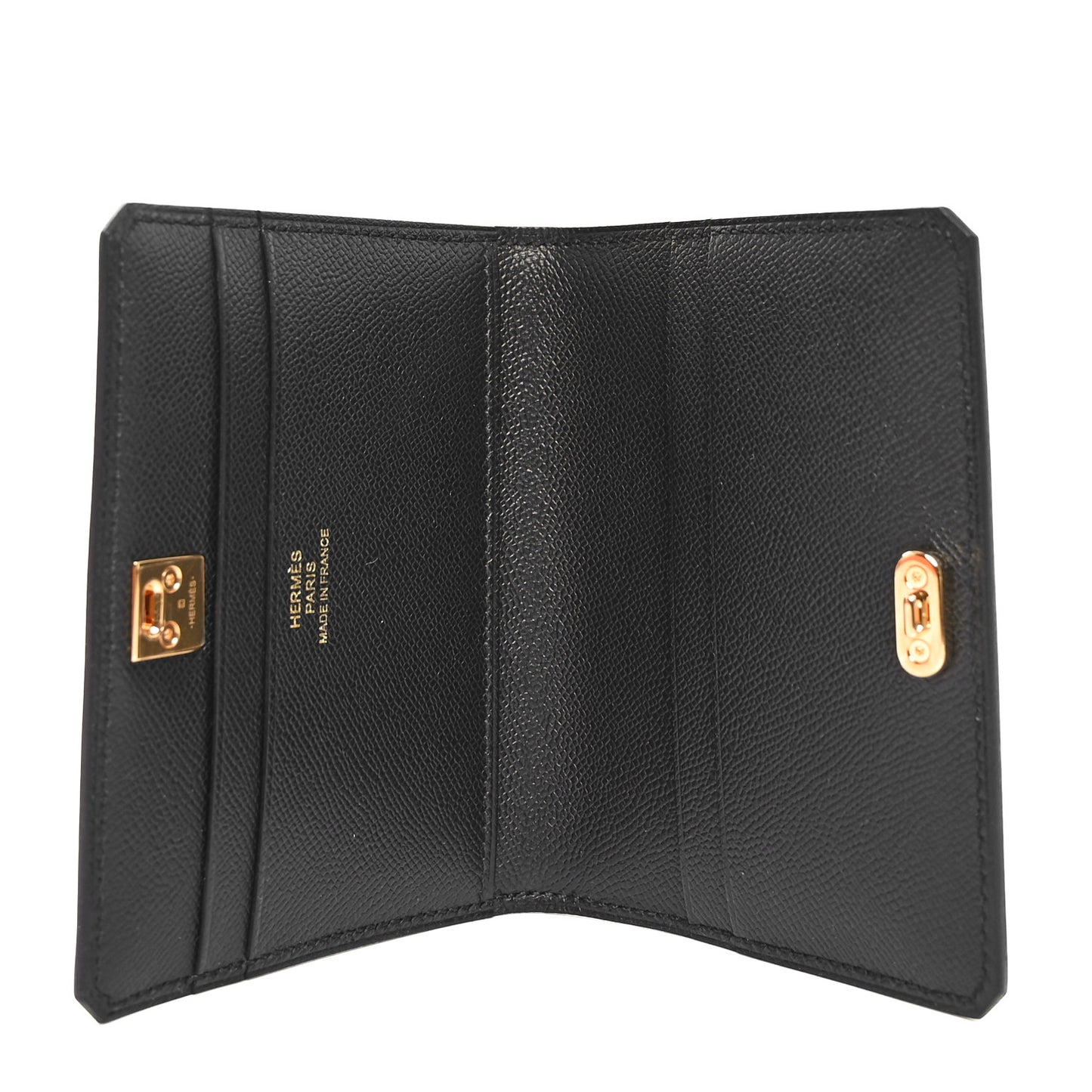 Madame Calfskin Medor Card Holder Black