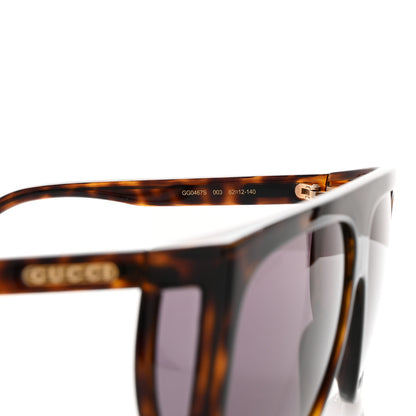 Gucci Acetate Shield Sunglasses GG0467S Havana 5 of 8