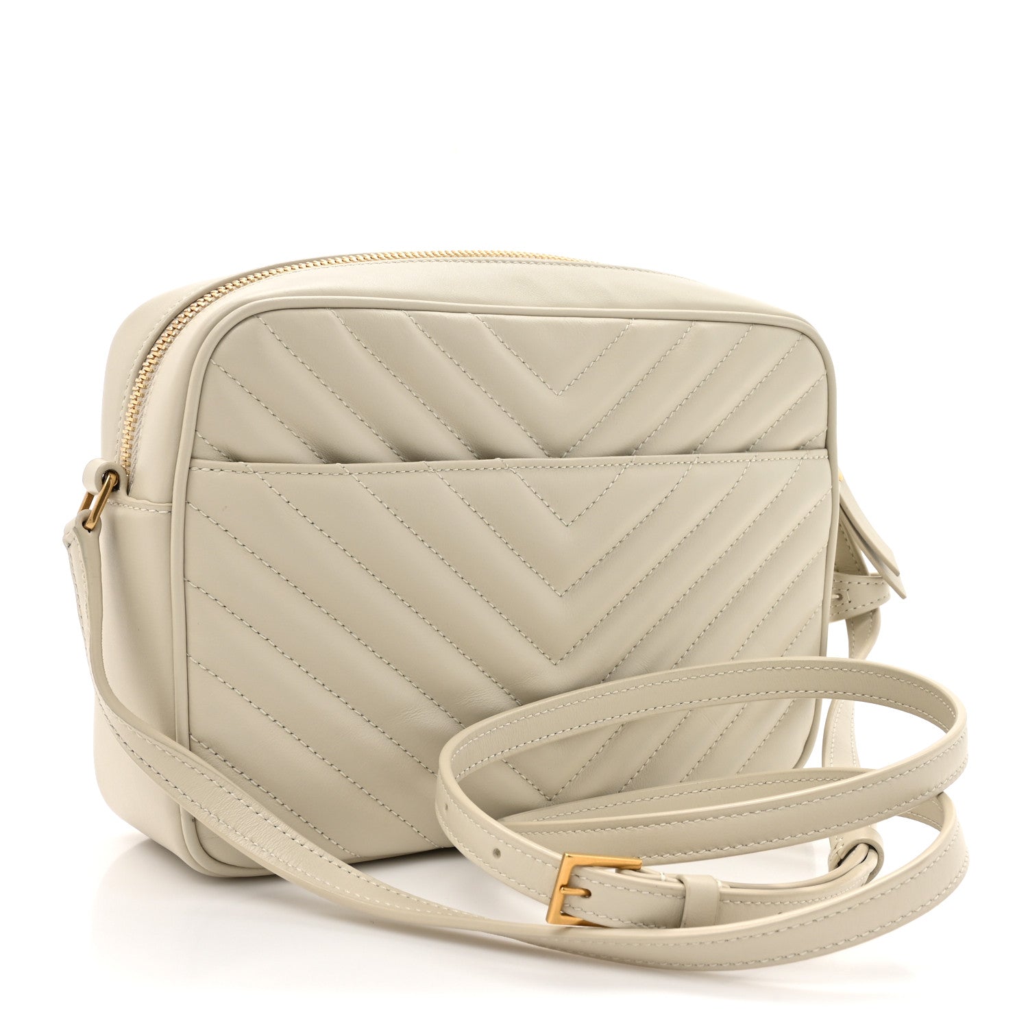 Saint Laurent Calfskin Matelasse Monogram Lou Camera Bag Crema Soft 3 of 11