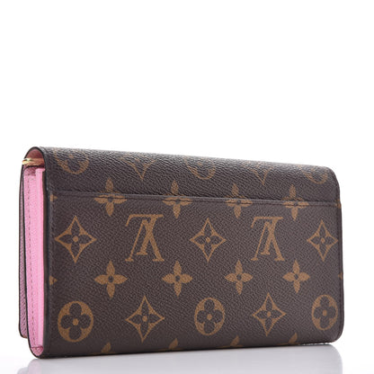 Louis Vuitton Monogram 2016 Christmas Animation Sarah Wallet Rose Ballerine 3 of 9