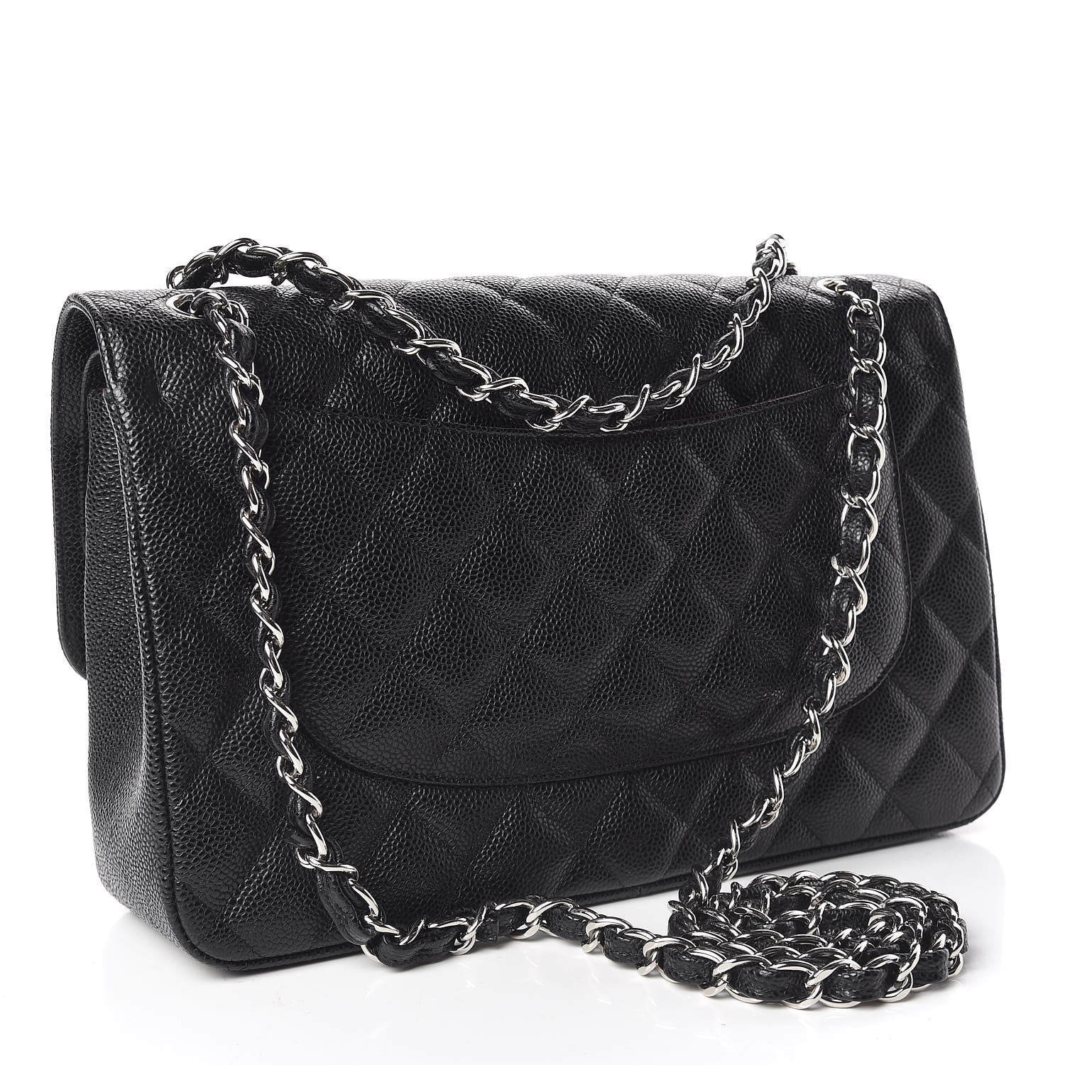 Chanel Caviar Quilted Jumbo Double Flap Black 3 of 11