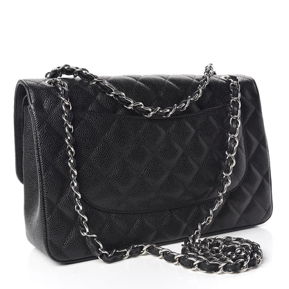 Chanel Caviar Quilted Jumbo Double Flap Black 3 of 11