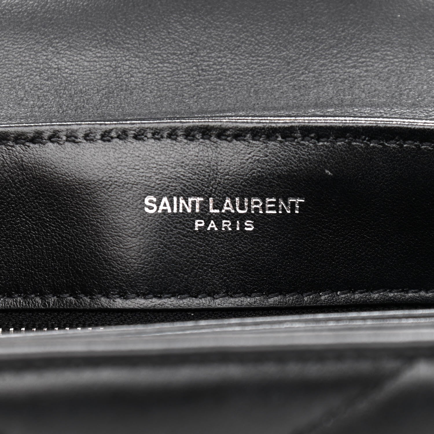 Saint Laurent Calfskin Y Quilted Monogram Toy Loulou Crossbody Bag Black 6 of 12