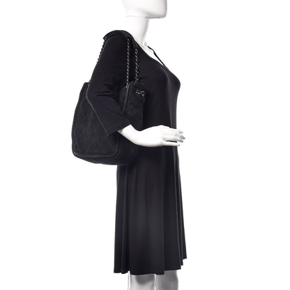 Chanel Shearling Quilted Mademoiselle Tote Black 2 of 10